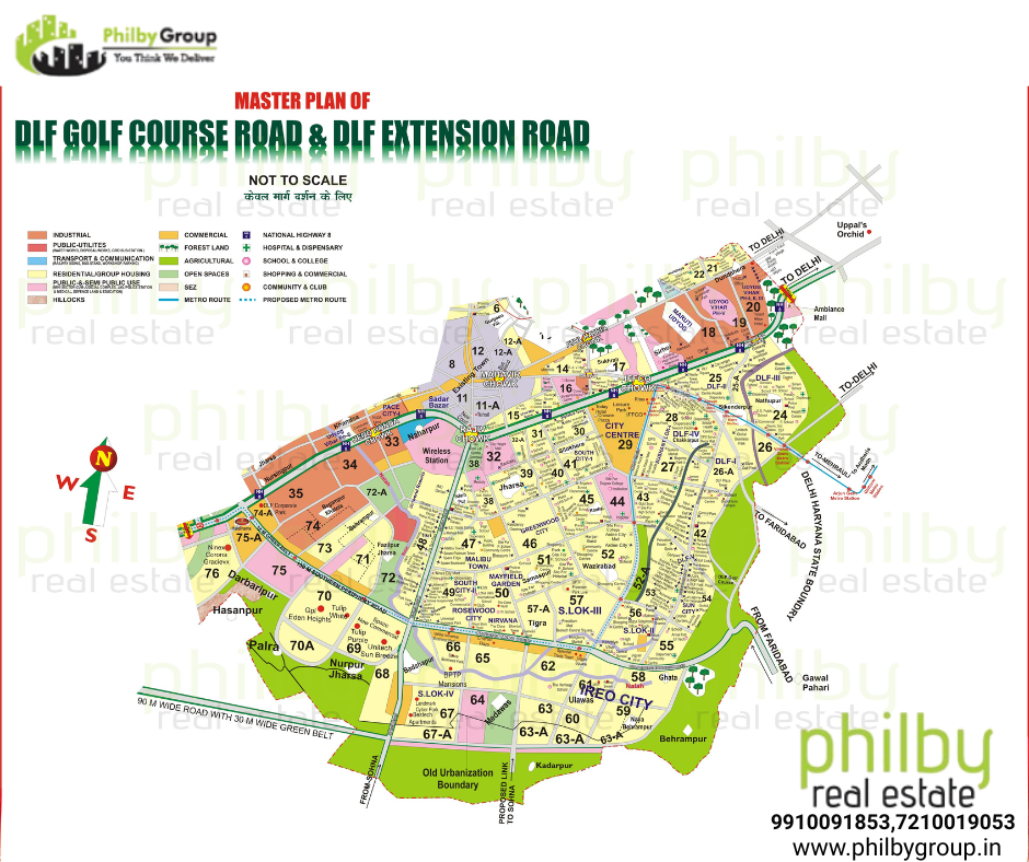 MASTER PLAN OF DLF GOLF COURSE AND EXTENSION ROAD